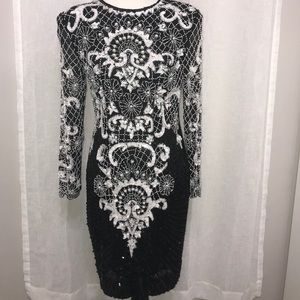 Vintage Lillie Rubin Silk Beaded Dress